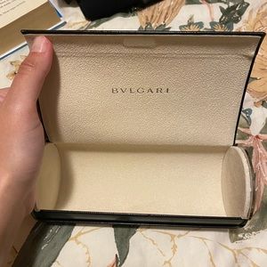 EMPTY BVLGARI SUNGLASS CASE IN USED CONDITION/BUT CLEAN ON THE INSIDE/NO ODORS